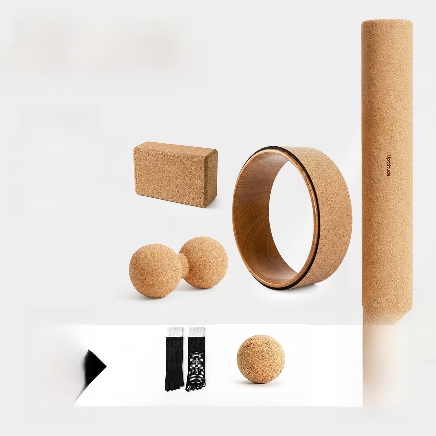 Natural Cork Balance Board Set - Yoga Foot & Ankle Strengthener