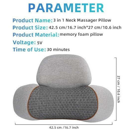 Smart Heating Massage Neck Thera Pillow