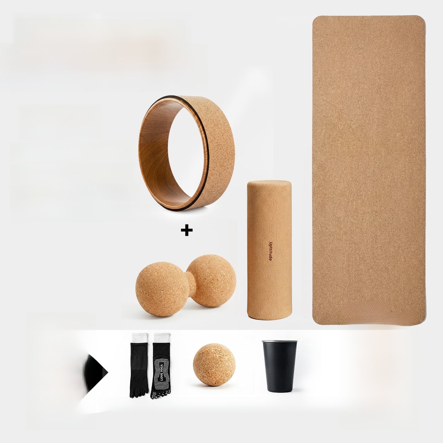 Natural Cork Balance Board Set - Yoga Foot & Ankle Strengthener