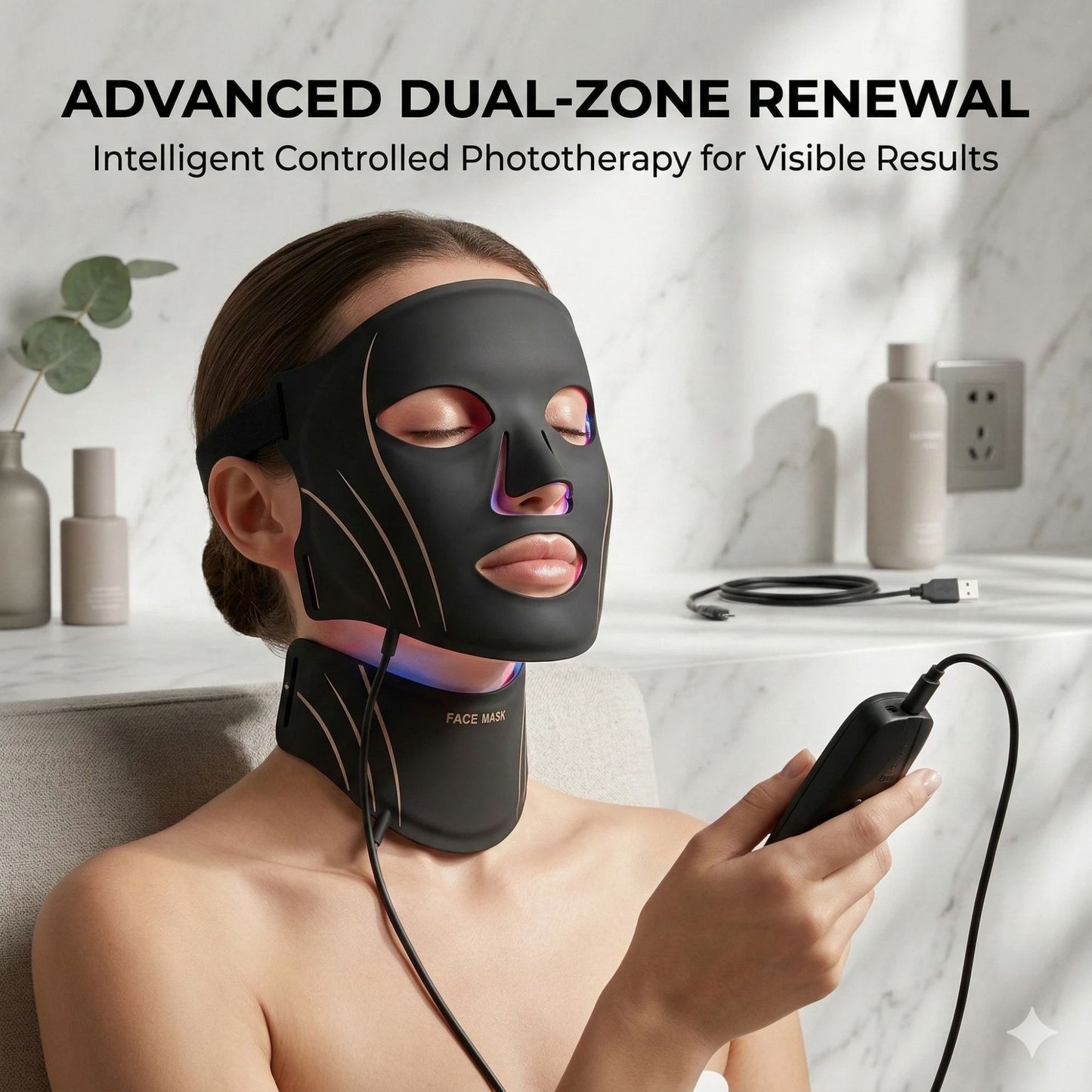 LED Glow therapy Facial Beauty Mask