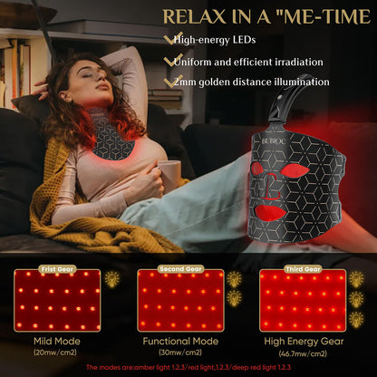 LED light therapy Silicone beauty mask