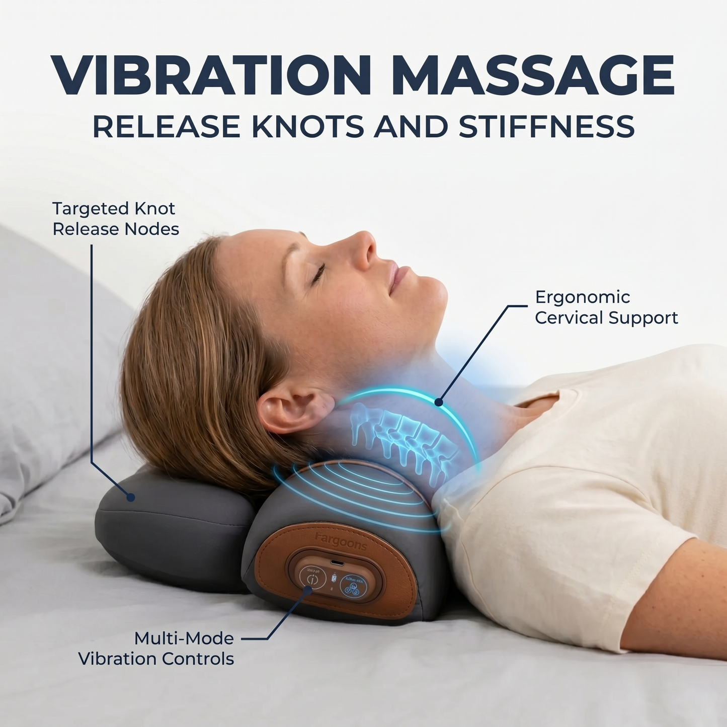 Fargoons Thera Pillow™ — 3-in-1 Heated Neck Massager with Traction