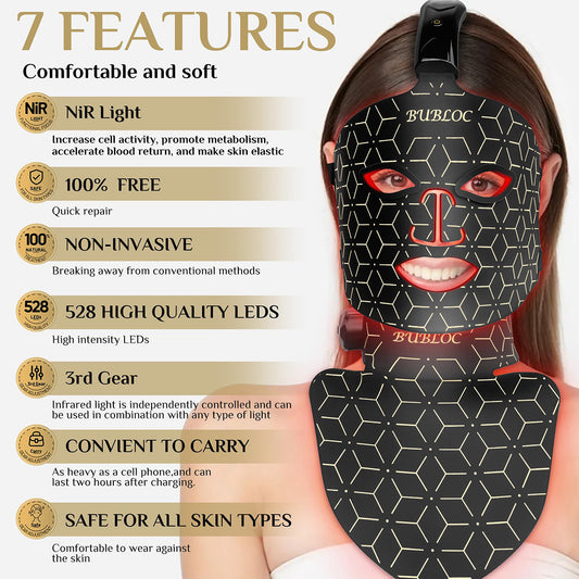 LED light therapy Silicone beauty mask