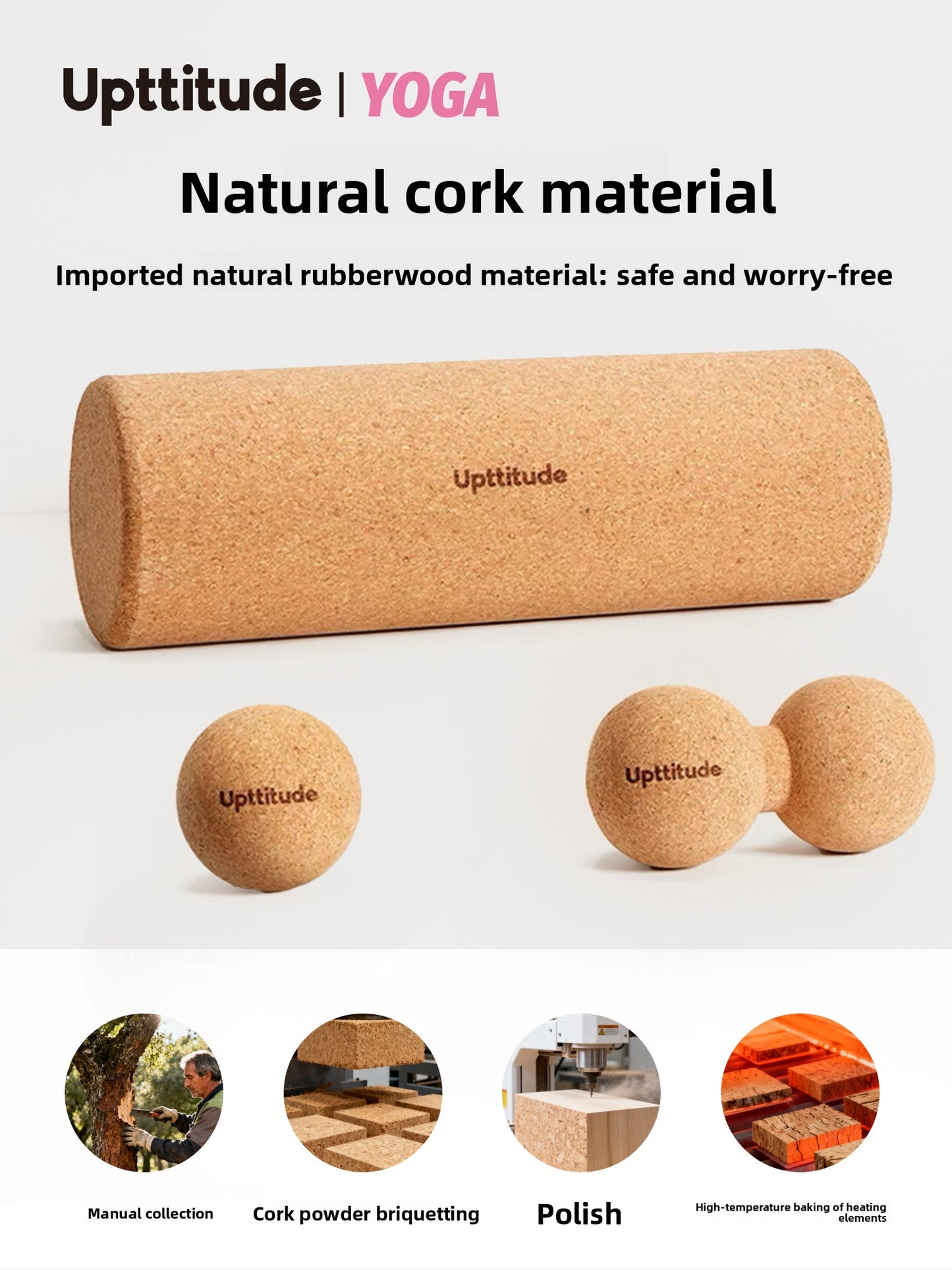 Natural Cork Balance Board Set - Yoga Foot & Ankle Strengthener