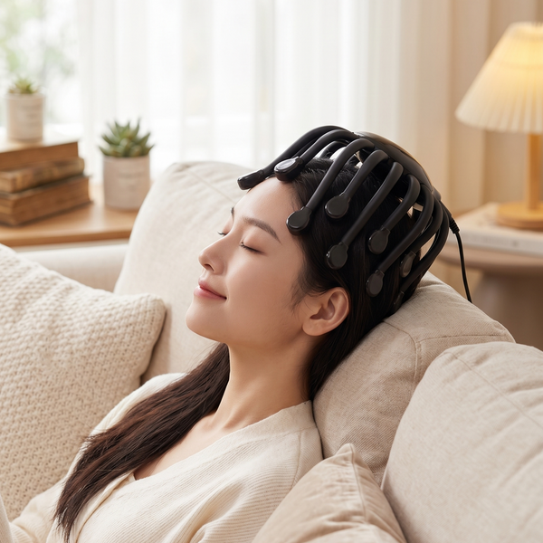Elektrische Kopfhautmassagebürste zur Stresslinderung & Haarwuchs – Fargoons