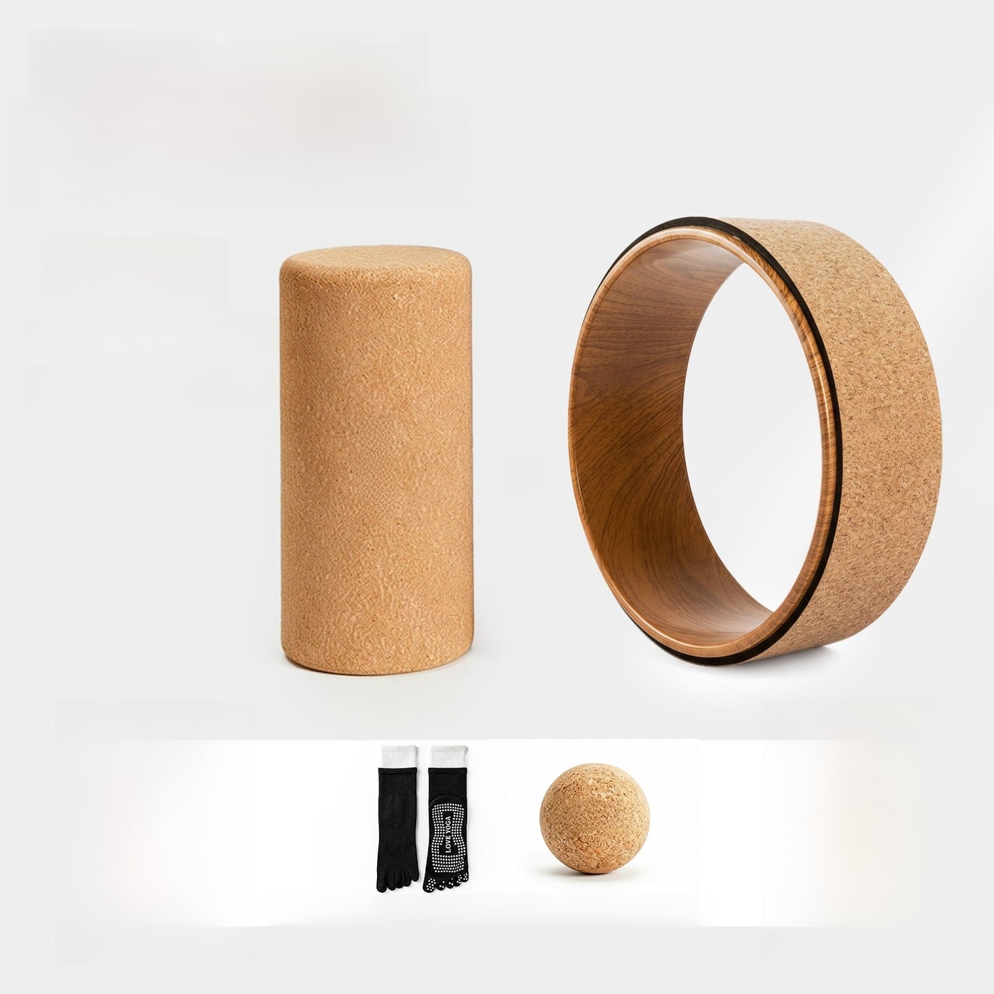 Natural Cork Balance Board Set - Yoga Foot & Ankle Strengthener