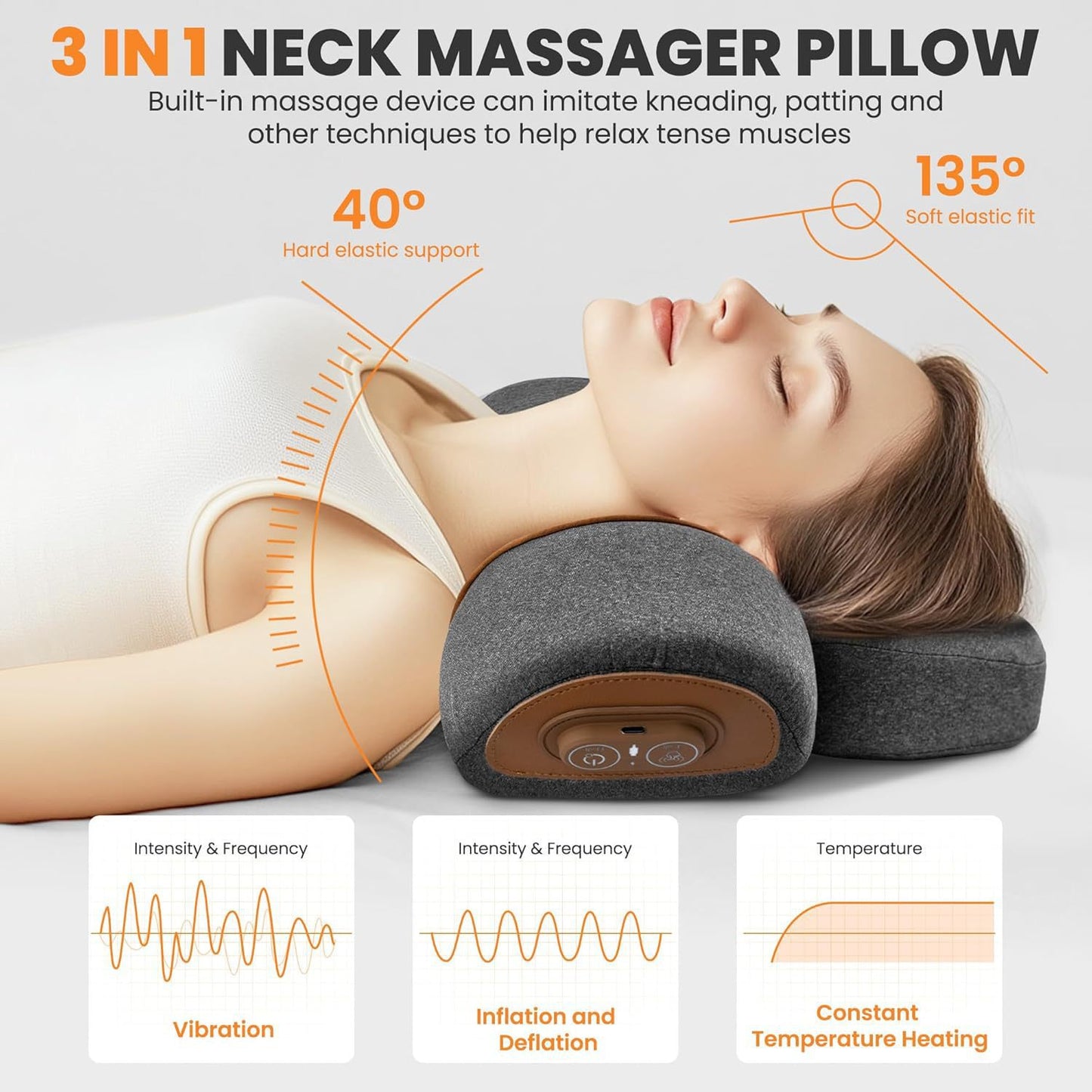 Smart Heating Massage Neck Thera Pillow