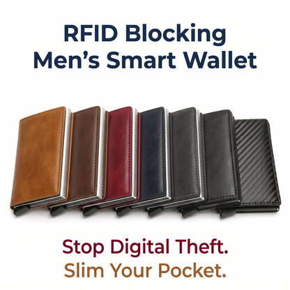 Fargoons RFID Blocking Men's Smart Wallet | Slim Anti-Theft Card Holder
